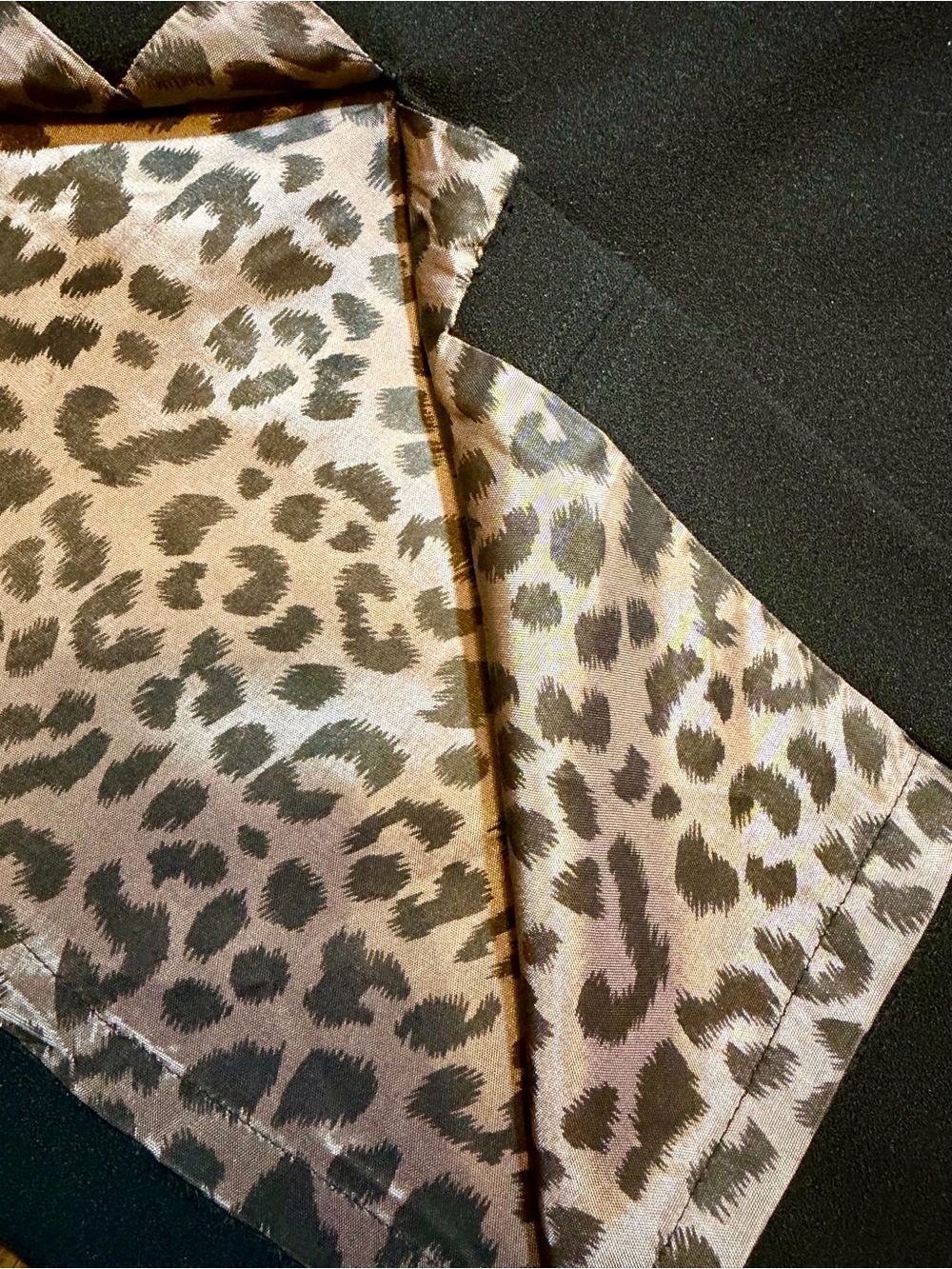 Maggy London Black Sheath Dress with Leopard Accent - Picture 2 of 4